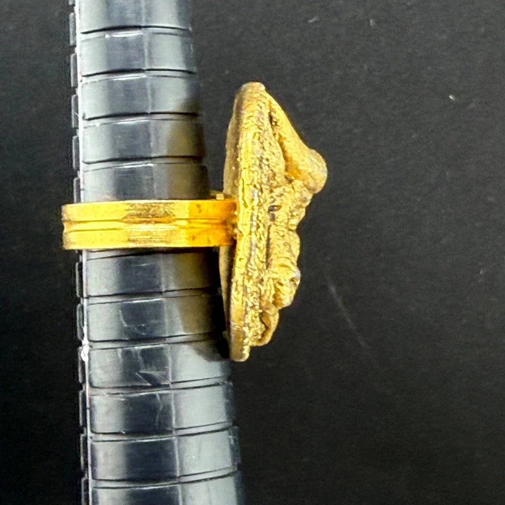 Taurus Ring Zodiac Gold Tone‎ Bull Celestial Horoscope Adjustable Size 5.5